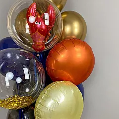 Сет гелиевых шаров «Happy Beer-Day» с кружкой пива и раком