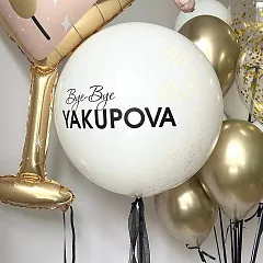 Гелиевые шары на девичник «Bye-Bye» с фигурой бокала