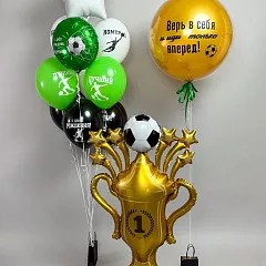 Футбольный сет шаров «Чемпион» с кубком, бутсой и мячами