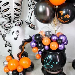 Большой сет шаров на Хэллоуин «Boo» со скелетами и тыквами