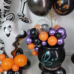 Большой сет шаров на Хэллоуин «Boo» со скелетами и тыквами