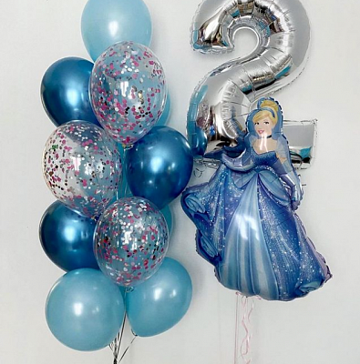 Сет из шаров на день рождения "Золушка"