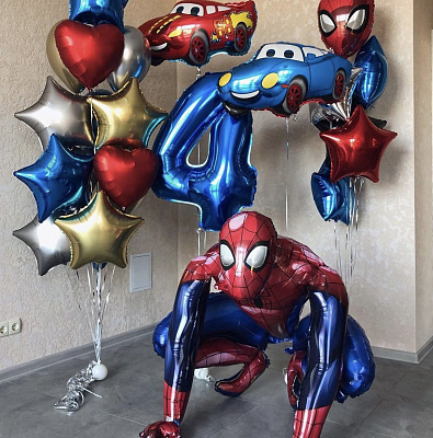Сет на день рождения мальчика с человеком пауком и тачками