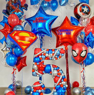 Оформление дня рождения в стиле супергероев