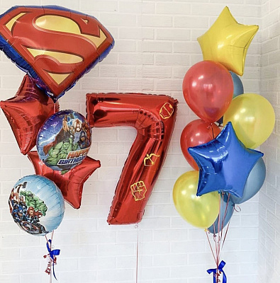 Сет на день рождения "Супермен и Мстители"