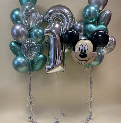 Воздушные шары на день рождения с Микки Маусом